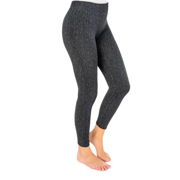 Muk Luks Womens Fleece Lined Leggings M/L NEW - Picture 2 of 4